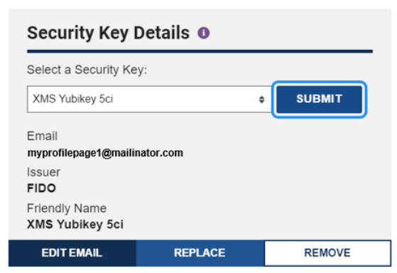 Security Key details