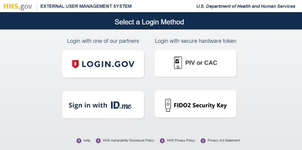 XMS login page